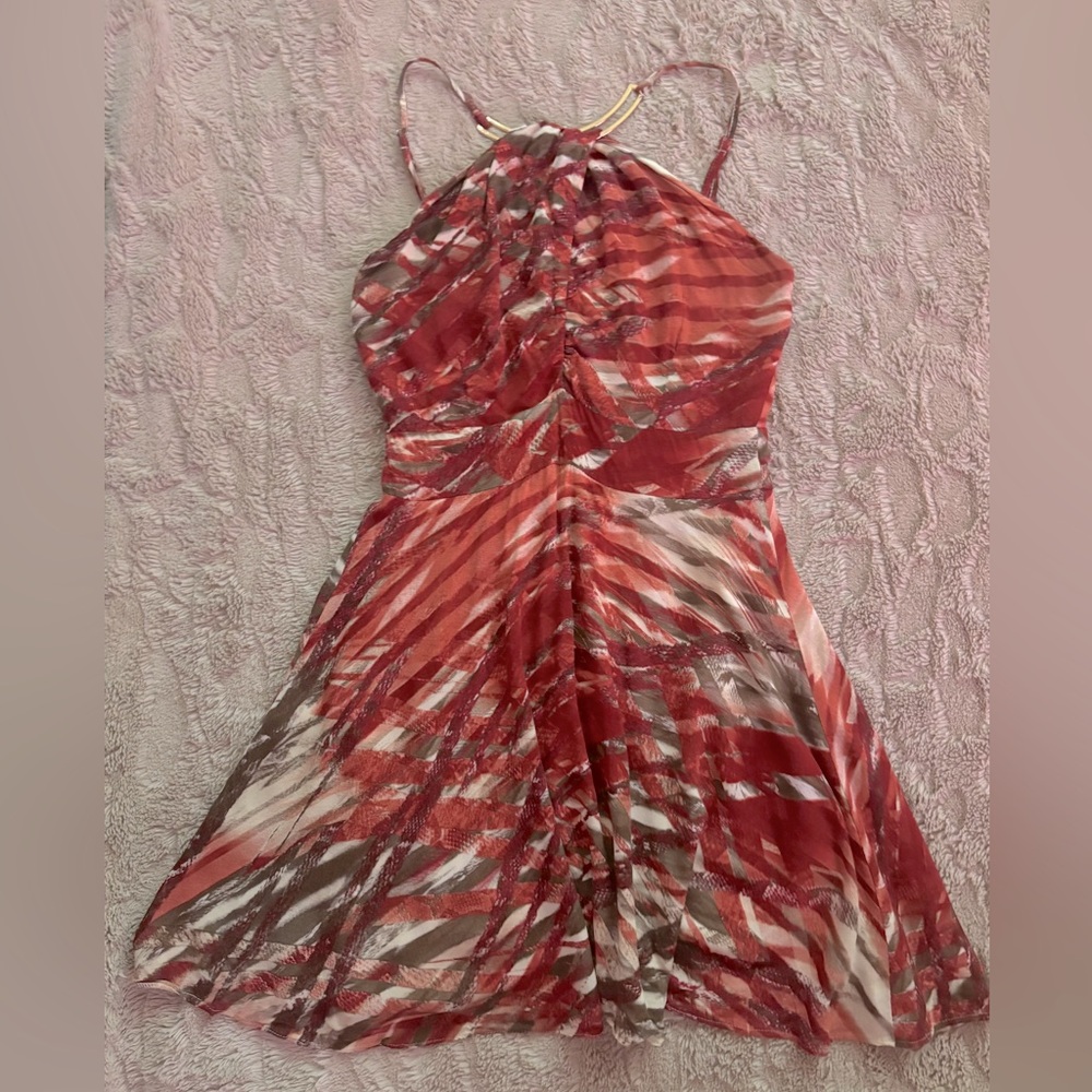 Red and White Dress